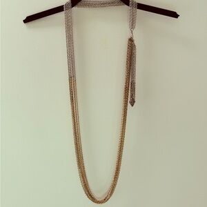 Elegant Gold and Silver Chain Necklace